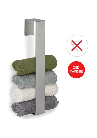 Paslanmaz Çelik Havluluk, Banyo Havlu Askısı, Banyo Aksesuarı 30c Gri