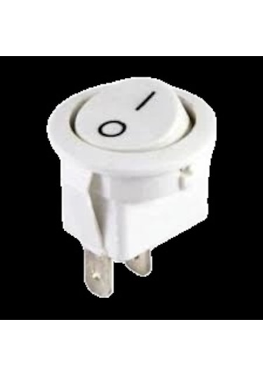 Ender Yuvarlak Işıksız Anahtar 21mm Beyaz
