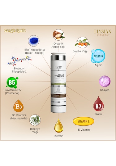 Elysian Essence Argan & Jojoba Organik Şampuan 300 ML