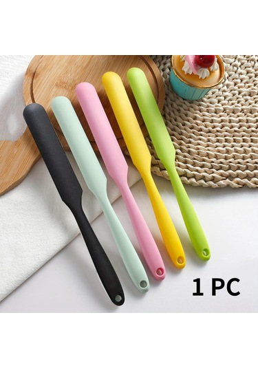 1 Adet Çok Renkli Silikon Gıda Spatulası - Isıya Dayanıklı, Yapışmaz, Krema Ve Tereyağı Sürmek İçin İdealdir. Yeşil