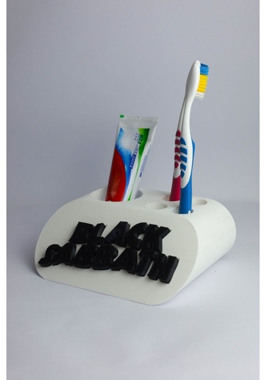 Black Sabbath - Dekoratif Diş Fırçalık Beyaz