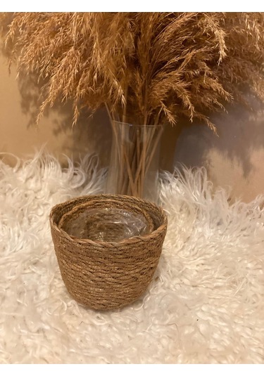 2li Hasır Silindir Saksılık En Küçük Boylar