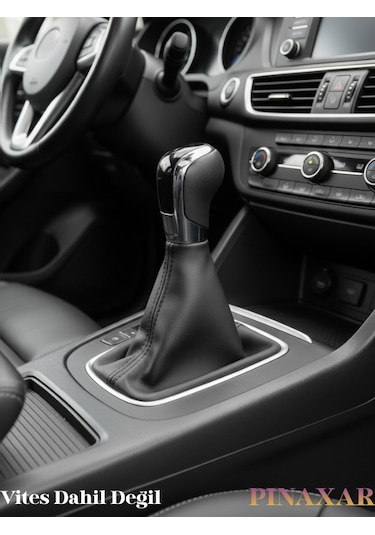 Dacia Logan Siyah Deri Prime Tasarım Siyah Spor Dikiş Vites Körüğü
