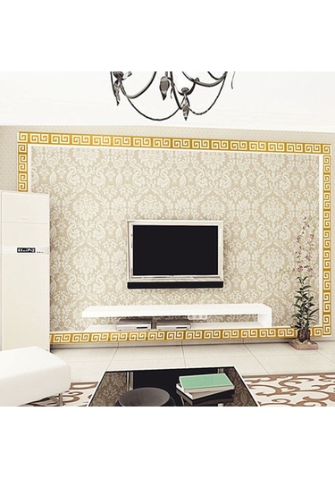 Dekor Süs Labırent 20Adet 4X4CM Pleksi Dekoratif Bordür Altın