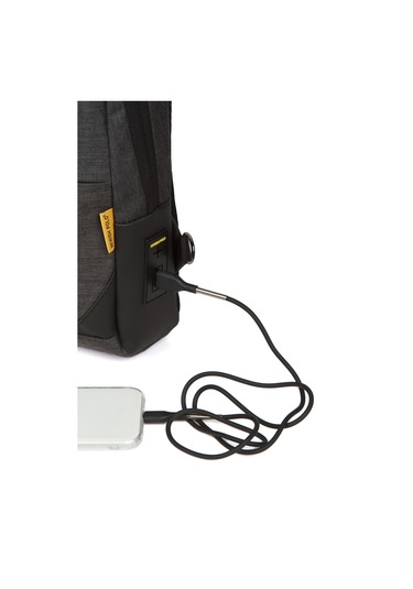 Newish Polo Erkek Usb Çıkışlı Çapraz Bel Ve Omuz Çantası New321 - Siyah - Sarı