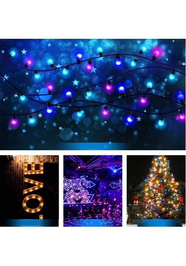 B22 Süngü Soketli 20 Adet Renkli Led Ampul, Mini Küre Tarzı, Verandalarda, Bahçelerde, Partilerde Ve Noel'de Golf Toplarını Süslemek İçin İdealdir.