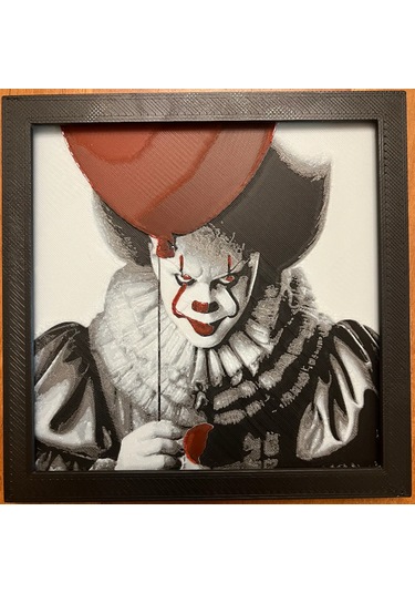 Pennywise 3d Baskı Tablo Çerceve