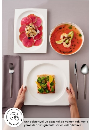 Karaca Red Carpet Collection Fine Pearl Extra Nish 58 Parça 12 Kişilik Yemek Takımı Platin