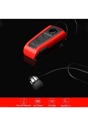 Fineblue F910 Csr4.1 Geri Çekilebilir Kablo Arayan Titreşim Hatırlatma Hırsızlığa Karşı Bluetooth Kulaklık Beyaz