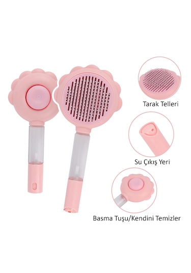 Spreyli Paslanmaz Çelik Telli Kedi Fırçası