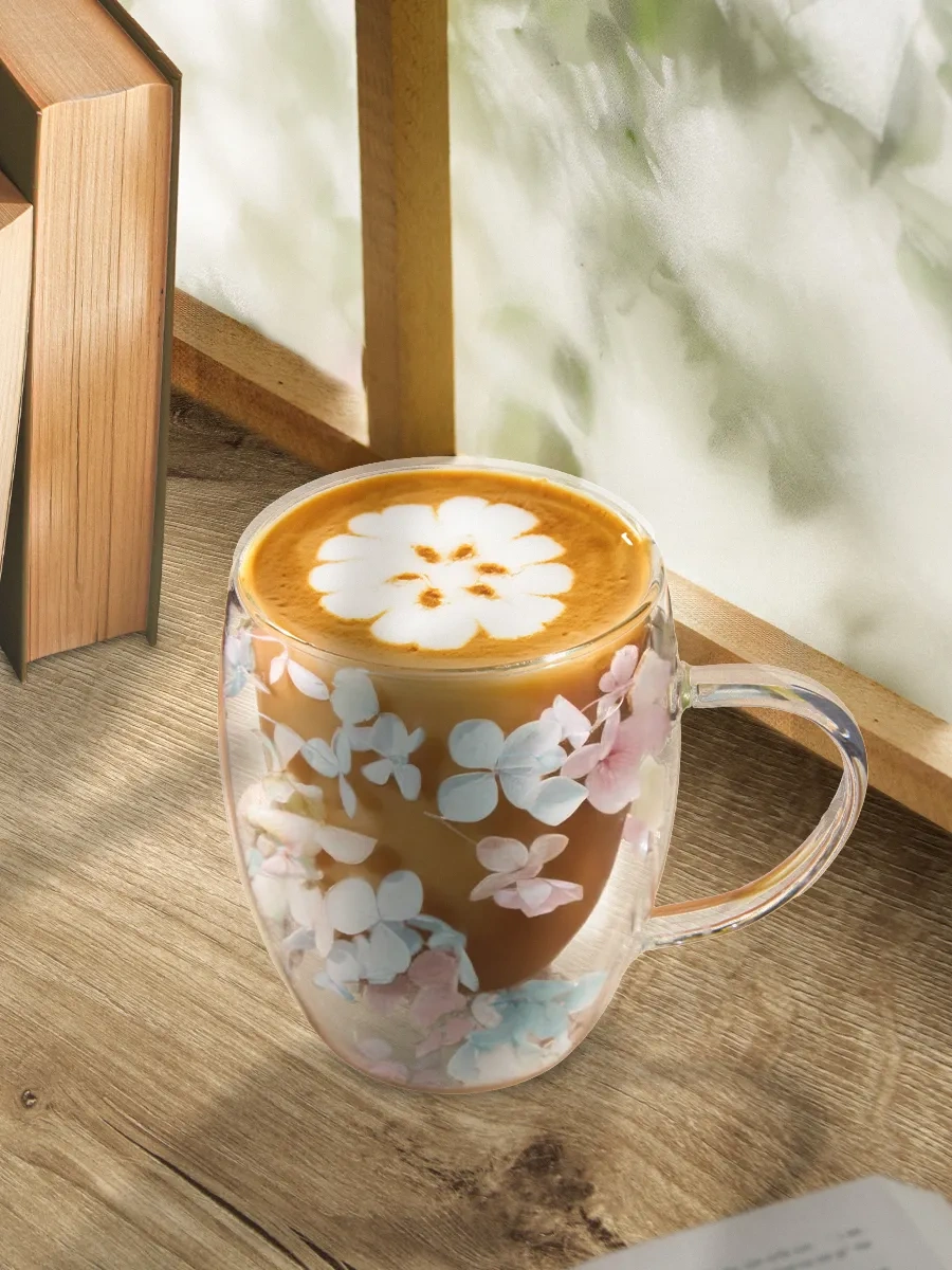 Joland Çift Duvarlı Çiçekli Kupa 241669290 Mavi