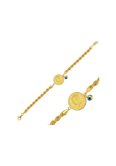 22 Ayar Halat Zincirli Ata Yarım Bileklik