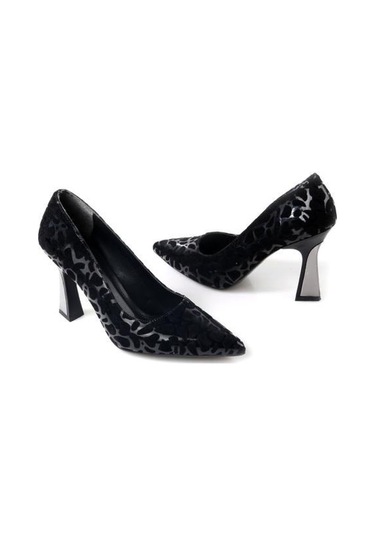 Papuçcity Dnz 03014 8,5 Cm Topuklu Kadın Desenli Stiletto Ayakkabı 001