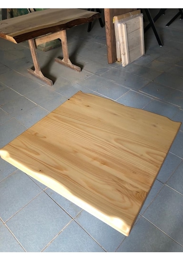 Bintaşmobilya Naturel Kayın Kütük Cafe Masası Üstü Tablası