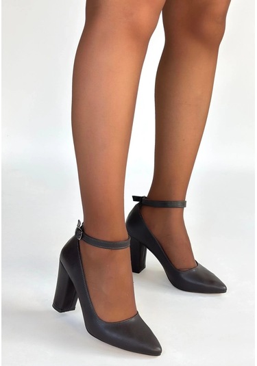 Biçomi Rity Kahverengi Cilt Topuklu Ayakkabı Çok Renkli