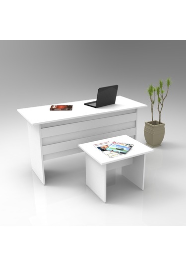 Yurudesign Vario AB Ofis Büro Masa Takımı Beyaz VO8-W