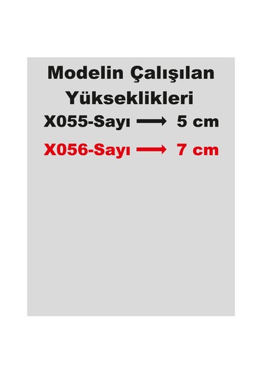 Stencil Rakam Boyama Şablonu X056-sayı Rakam Yüksekliği 7 Cm