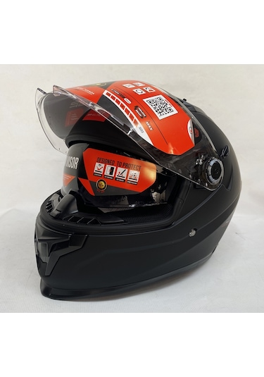 Mt Braker Sv A1 Şefaf Vizörlü İç Güneş Vizörlü Kapalı Motosiklet Kaskı Mat Siyah