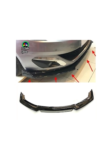 Peugeot 308 Gri Renkli Ön Lip 4 Prç P.siyah Abs 2009 - 2016