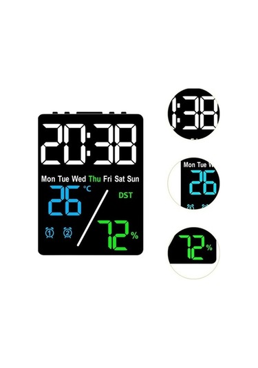 Trendooze We Suntek Saat Ev Dijital Çalar Ayarları Alarm 3-renk-siyah 2 Ae