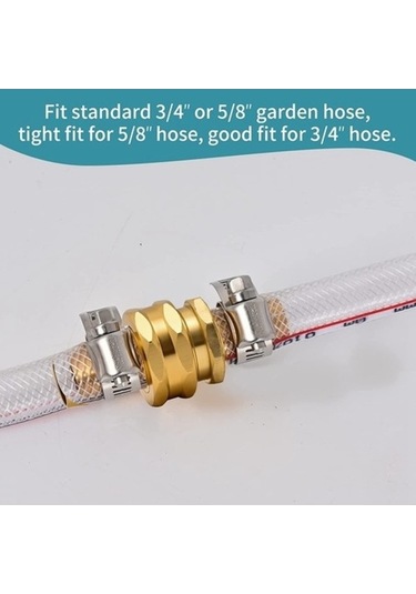 Trendooze Bahçe Hortumu Tamir Seti, 5/8 Ve 3/4 Inç Hortumlar İçin Kelepçeli Alüminyum Su Konnektörleri 0394 Diğer