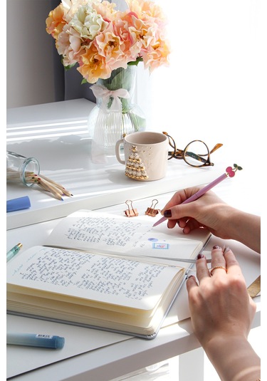 A5 Bullet Journal Noktalı Defter 140 Gr. 80 Yaprak Lavender Mist Lila