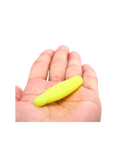 Yuntech01 Yumuşak Pvc Balık Yemi 10 Adet - 5cm 5.8g Sarı, Yüksek Esneklikli, Derin Suda Görünür, Gerçekçi Hareketli Worm Enstrümanı