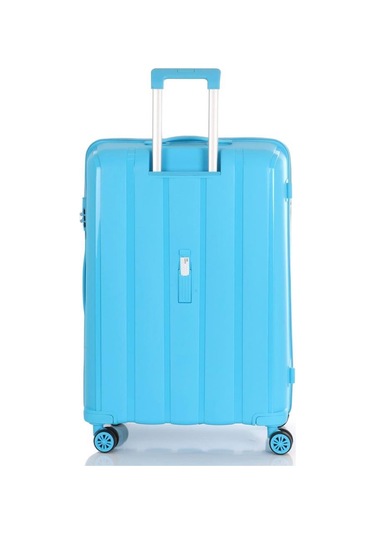 Mçs 3lü Set Kırılmaz Silikon Seyahat Valizi Bavulu V305 Açık Mavi