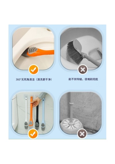 Ördek Tasarımlı Silikon Tuvalet Ve İnce Pratik Detay Fırçası