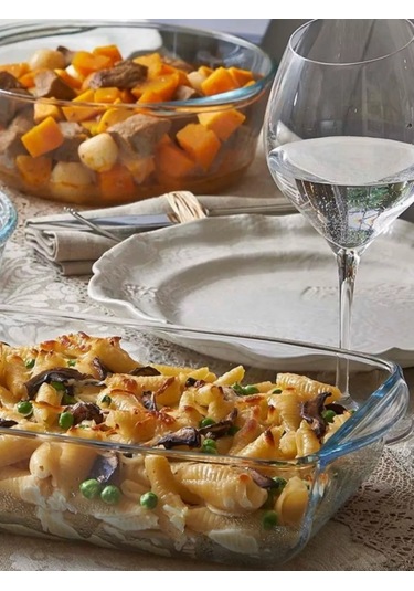 Borcam Kapaklı Cam Fırın Kabı 1320 Ml 212236351 Beyaz