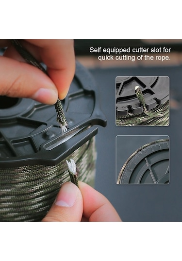 Novahub 9 Çekirdekli Dayanıklı Nilon İp - 100m Kamp & Açık Hava İpi, Renkli Set Çok Renkli