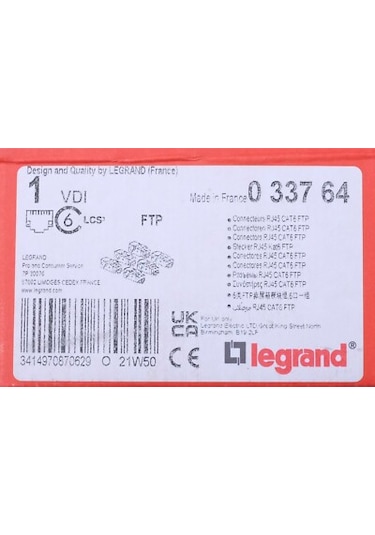 033764 Lcs3 Cat6 Ftp 6 Adet Rj45 Jack