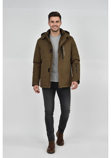 Dynamo Erkek Kapüşonlu Spor Mont 2 Parça Regular Fit 3361 Bgl-st04901 Açık Kahverengi