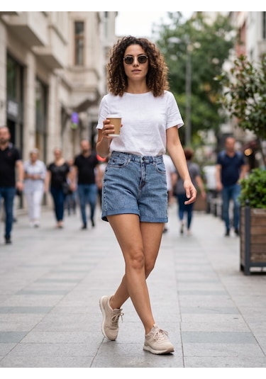 Kaizer Jeans Kar Mavi Double Paça Şort