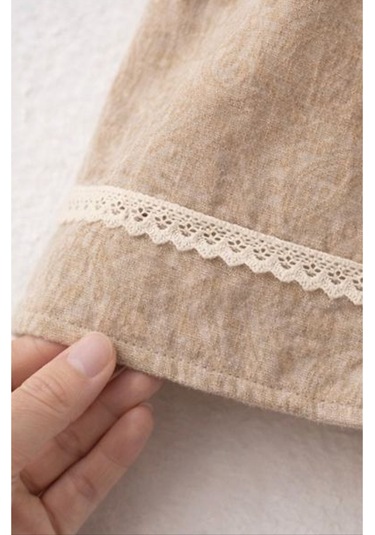 Baby Corner Bebe Yaka Kız Bebek Elbise Kahverengi