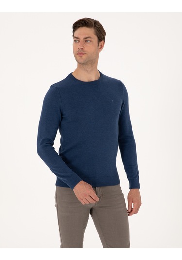 Pierre Cardin Erkek İndigo Melanj Kazak /triko 50315509-vr155 İndigo Melanj