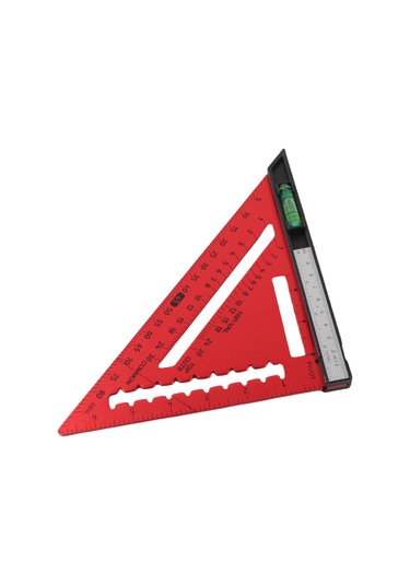 Geeksen Alüminyum Alyaşlı Ahşapçı Triangel Çizgicide: Kesin Ölçek, Çıkarılabilir Kısa Cetvel Ve Dayanıklı Yapı - Gümüş