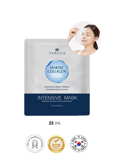Marine Collagen Maske Yoğun Nem, Sıkılaştırıcı Etki Ve Parlak Cilt Bakım Maskesi