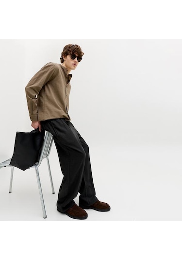 Jack&jones Bill Andros Vis Linen Blend Jogger Erkek Siyah Pantolon