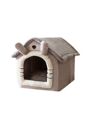 Fochsia Klasik Model Kedi Evi, Yumuşak Kedi Yatağı, Çıkarılabilir Minder, Uyku Ve Kış Evi