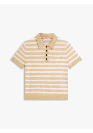 Tommy Hilfiger Lıght Layerıng S/s Polo Sweater Kadın Beyaz Polo - Ww0ww48503