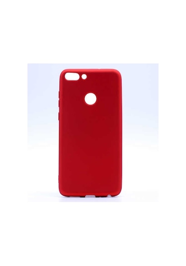 Kilifone - Huawei Uyumlu P Smart Fıg-lx1 - Kılıf Mat Renkli Esnek Premier Silikon Kapak - Kırmızı