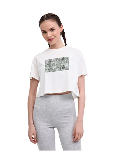 Lumberjack Wl Rena 11outss25105 5fx Ekru Kadın Kısa Kol Tişört 101941219 Ekru