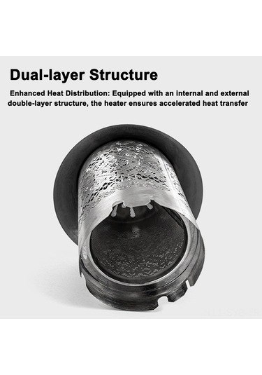 Symbee Dış Mekan Isıtıcı, Kamp İçin Taşınabilir, Çelik Kapaklı, 360 Hızlı Isı, Su Kaynatma, Depolama Çantası İle Uyumlu Tüm Çalışanlar Gümüş