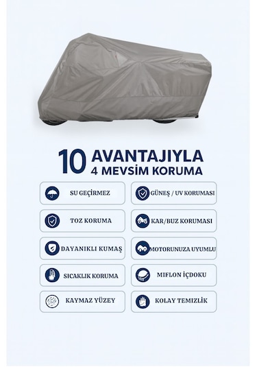 Honda Cbr1000rr Abs Arka Çanta Uyumlu Motosiklet Brandası 4 Mevsim Su Geçirmez Motor Brandası