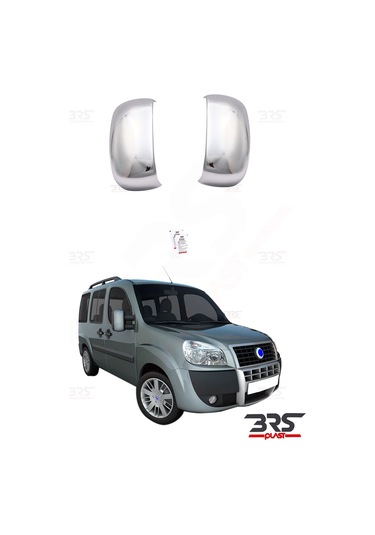 Fiat Doblo Uyumlu 2000-2010 Ayna Kapağı 2 Parça Abs Krom Kaplama