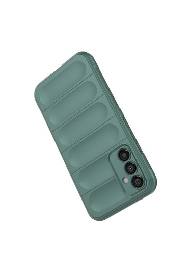 Samsung Galaxy Uyumlu A15 Kılıf Optimum Lens Çerçeveli Silikon Kapak Koyu Yeşil