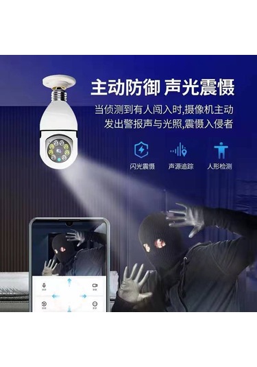 Skycity 1080p Hd Akıllı Ampul Kamera - 360 Derece Dönüş, Uzak Erişim, Tüm Renkli Gece Görüşü, Ev İçin Güvenlik Kamerası İngilizce Sürüm