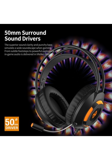 Hombey Ajazz Ax120 Pembe Kulaküstü Kulaklık - Oyun Ve Müzik İçin Aydınlatmalı, Mikrofonlu, 3.5mm+usb Bağlantılı Büyük Kulaklık