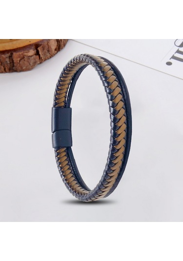 Çift Renk Çoklu Deri Bileklik 31833b5d4 Çok Renkli